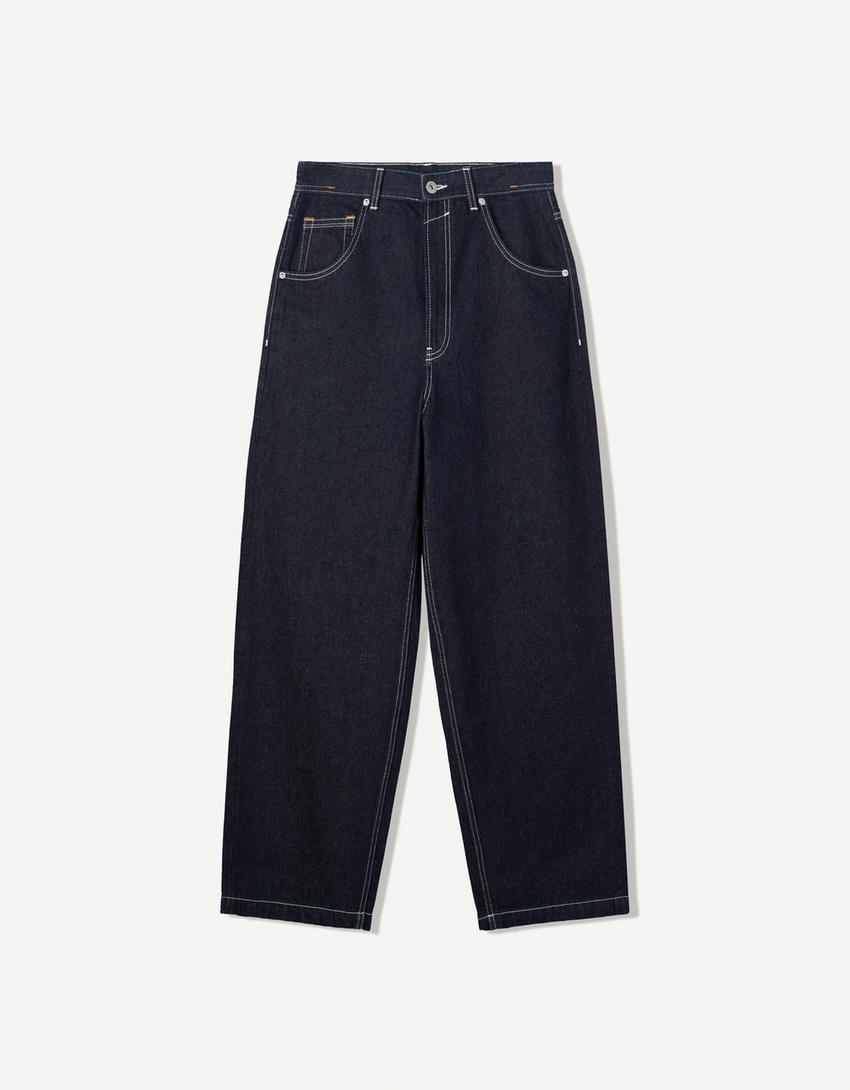 Obsidian Axis Denim – Wide Straight Fit