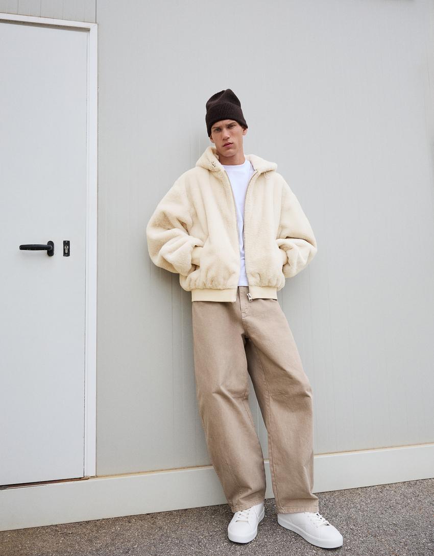 Obsidian Solace Faux Fur Hoodie