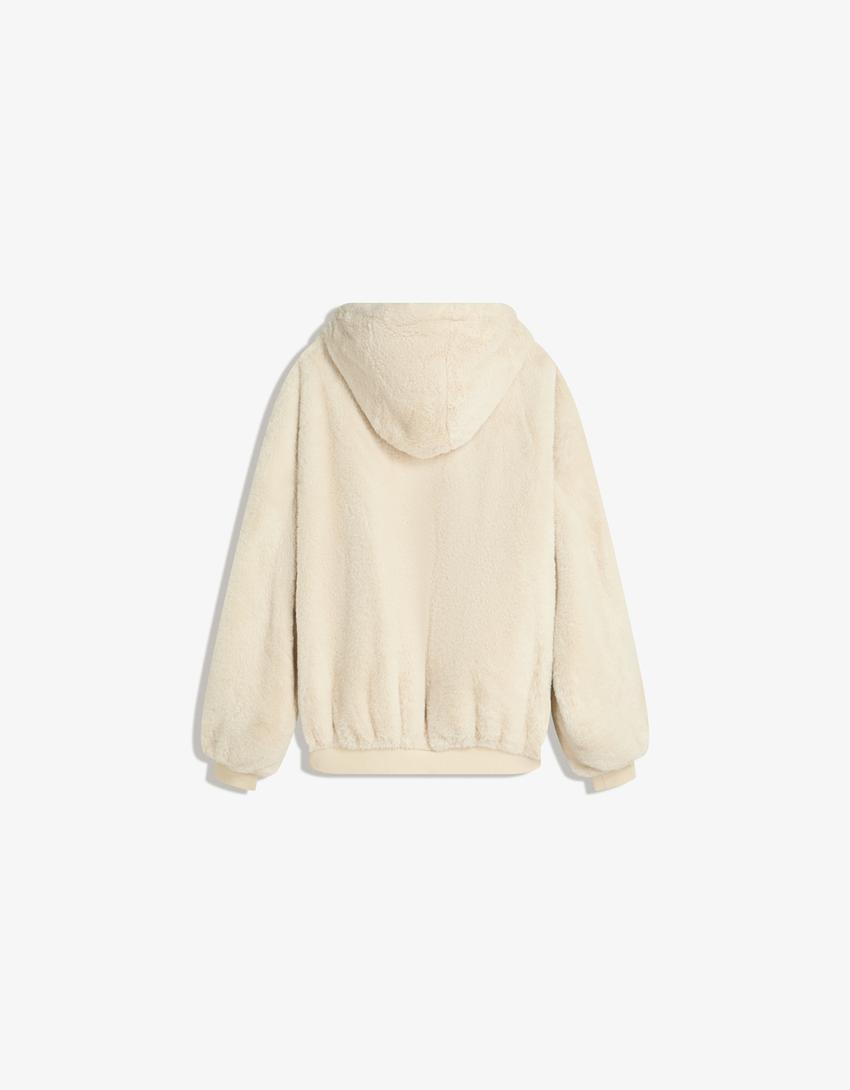 Obsidian Solace Faux Fur Hoodie