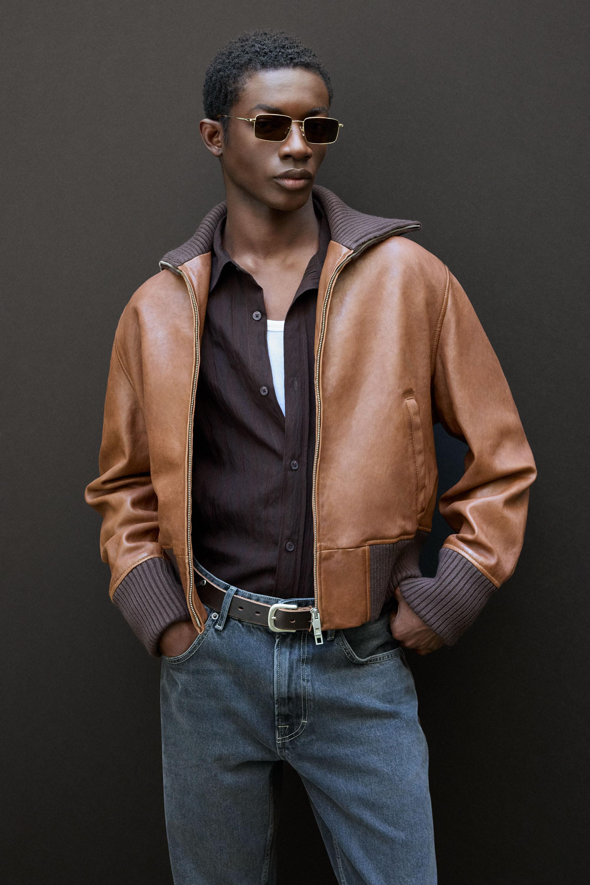 Obsidian Heritage Bomber Jacket – Vintage Lederoptik